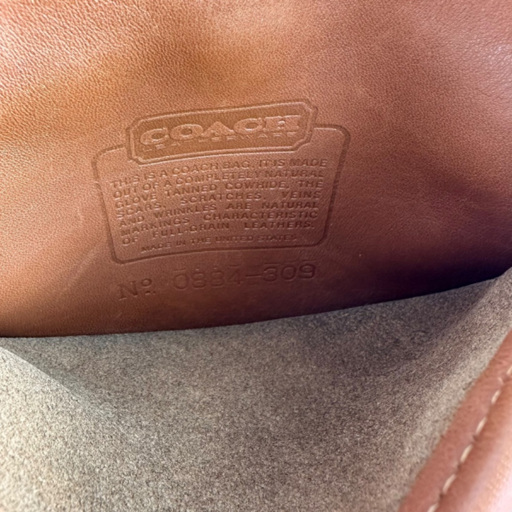 Genuine COACH Genuine Tan Leather Mini Crossbody Bag - Picture 8 of 10